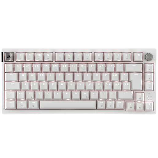 CORSAIR Tastiera gaming meccanica K65 PLUS 75% RGB per MAC e PC - Bianco brina (IT)