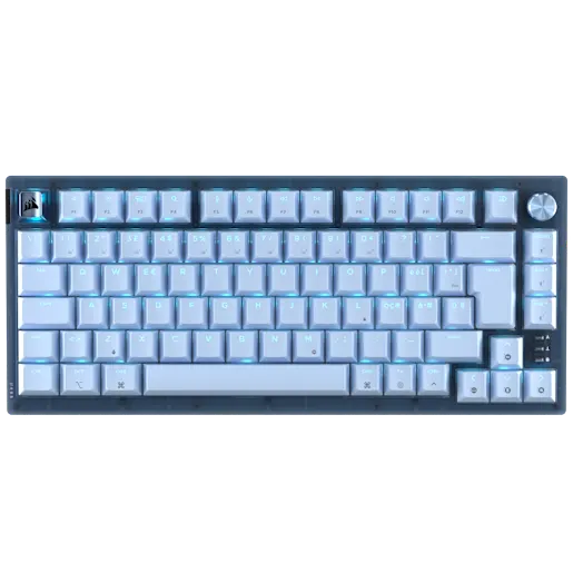 CORSAIR Tastiera gaming meccanica K65 PLUS 75% RGB - Blu ghiaccio (IT)
