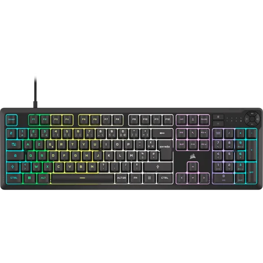 CORSAIR Clavier de jeu K55 CORE RGB - Noir (FR)