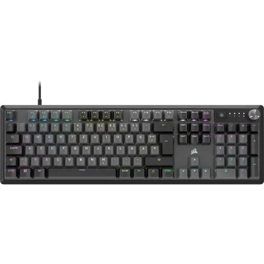 CORSAIR K70 CORE RGB mechanische Gaming-Tastatur – Stahlgrau (DE)