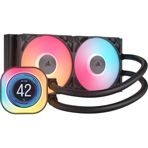 CORSAIR iCUE LINK TITAN 240 RX LCD Liquid CPU Cooler