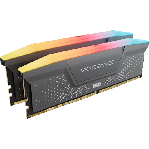 CORSAIR VENGEANCE RGB RS 32GB (2x16GB) DDR5 DRAM 5200MT/S CL40 Memory Kit - GREY