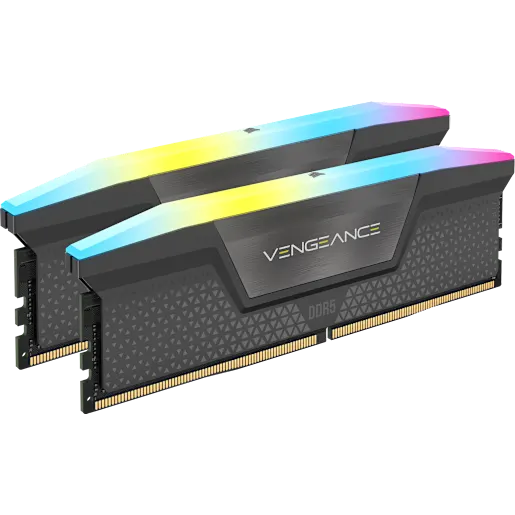 Corsair Grey Vengeance® Rgb 64Gb (2X32gb) Ddr5 Dram Up To 5600Mt/S Cl40 Memory Kit