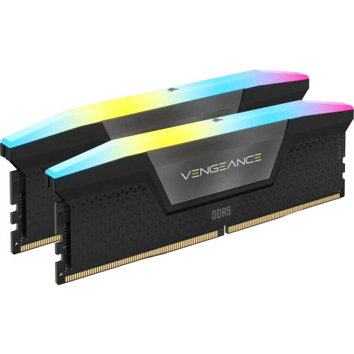 CORSAIR VENGEANCE® RGB 128GB (2x64GB) DDR5 DRAM 6000MT/s CL40 Memory Kit