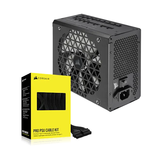 Corsair Rm1200X Shift With Premium Sleeved Type-5 Pro Cables Kit - Black