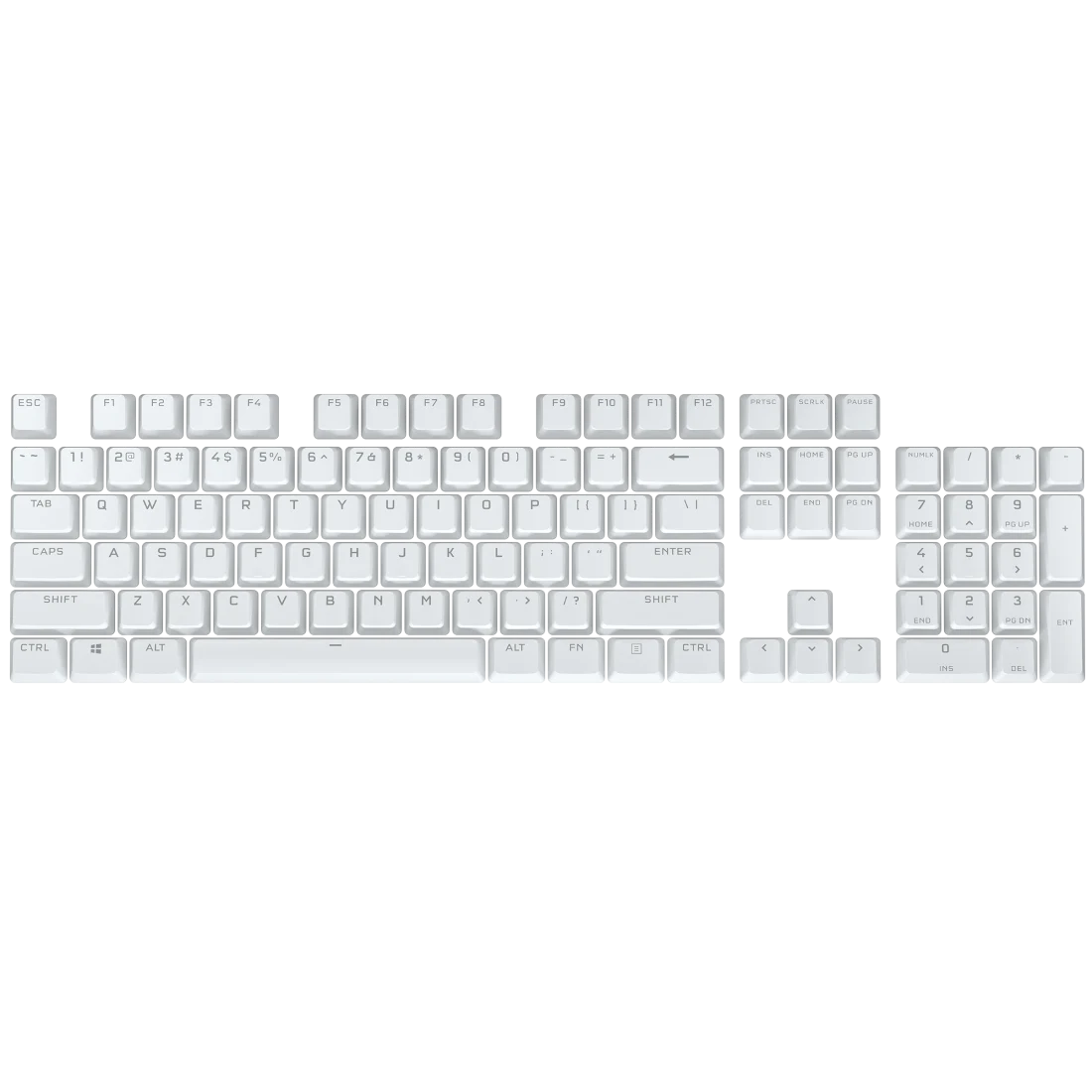 PBT DOUBLE-SHOT PRO Keycap Mod Kit — Arctic White (NA)