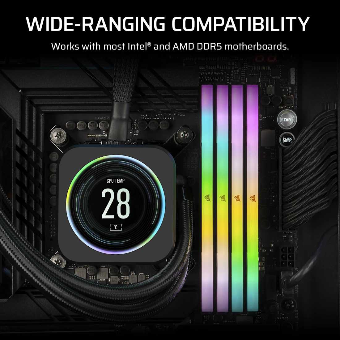 VENGEANCE RGB DDR5 Light Enhancement Kit — Black