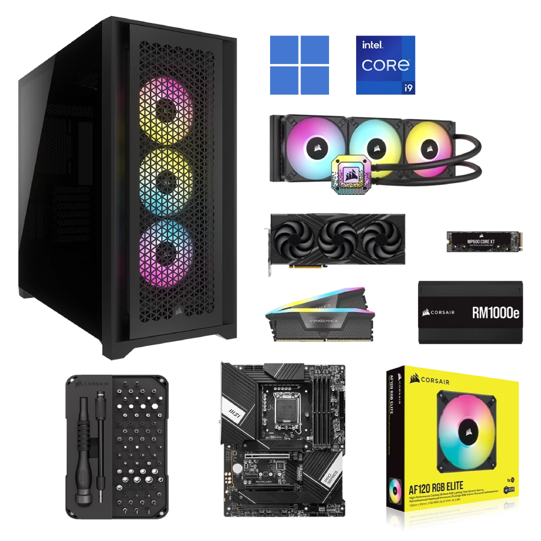 PREMIUM BUILD KIT, i9-13900K, RTX 4090, 2TB M.2, 64GB DDR5, Win 11 Pro