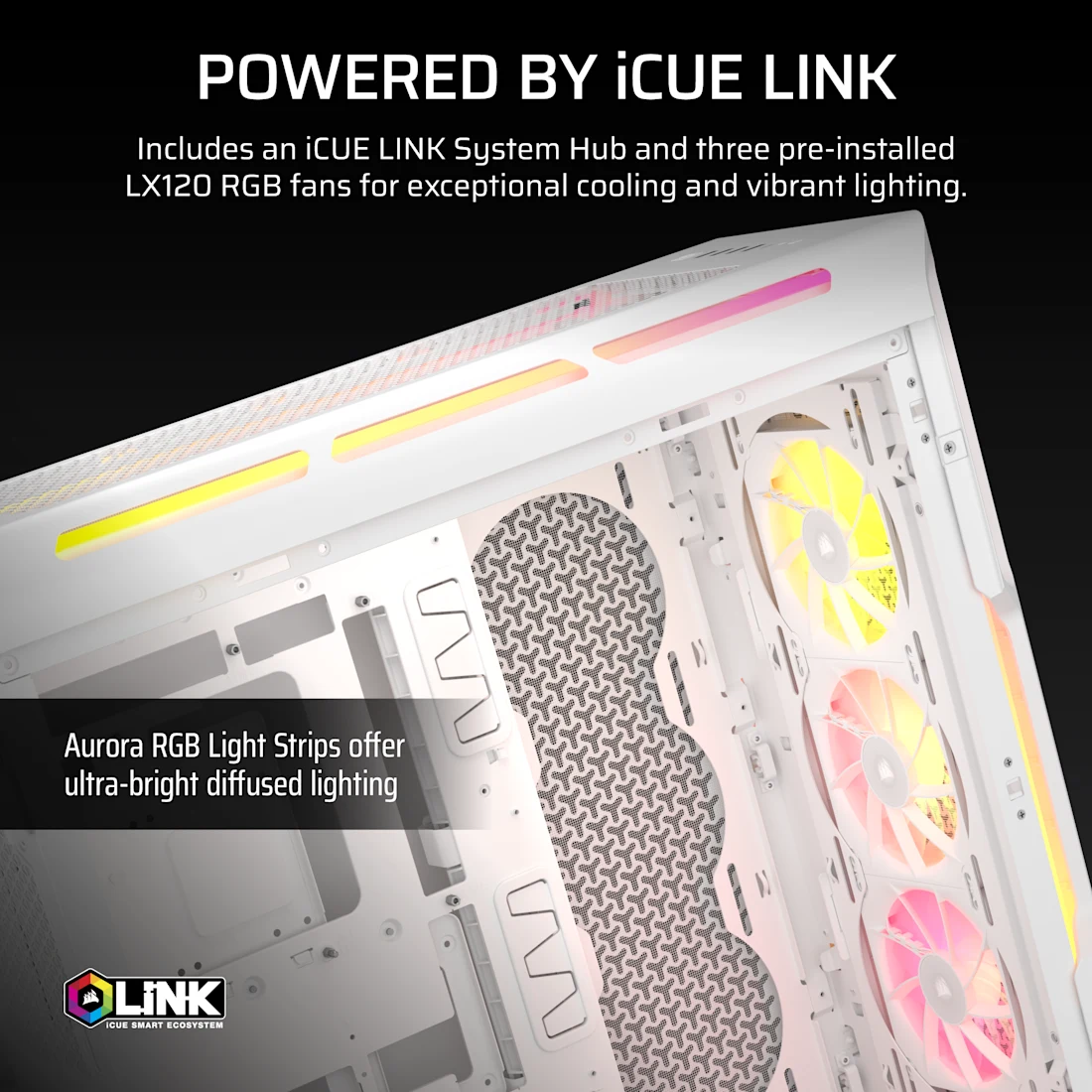 iCUE LINK 5000T LX RGB Mid-Tower High-Performance PC Case - Thumbnail 3