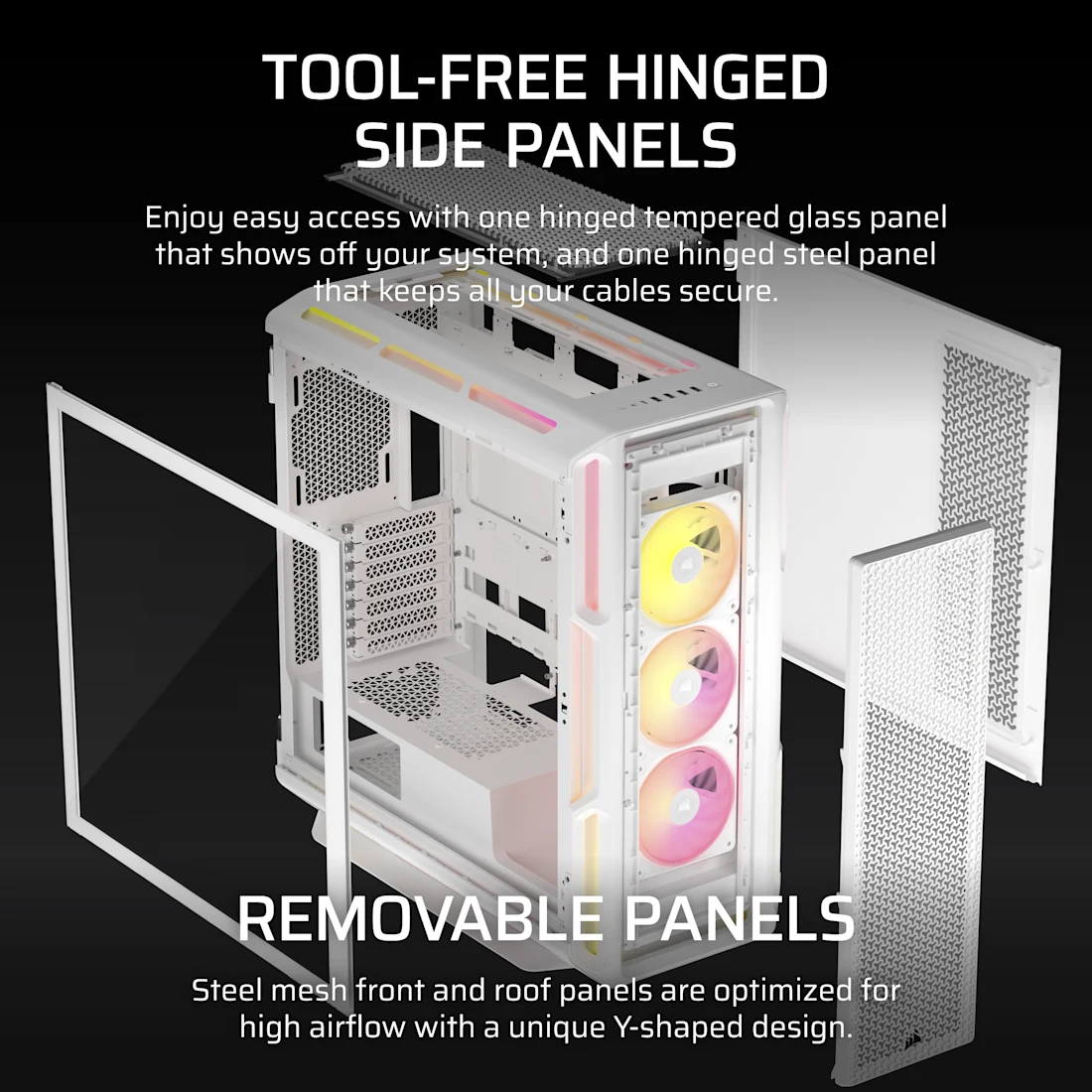 iCUE LINK 5000T LX RGB Mid-Tower High-Performance PC Case - Thumbnail 4