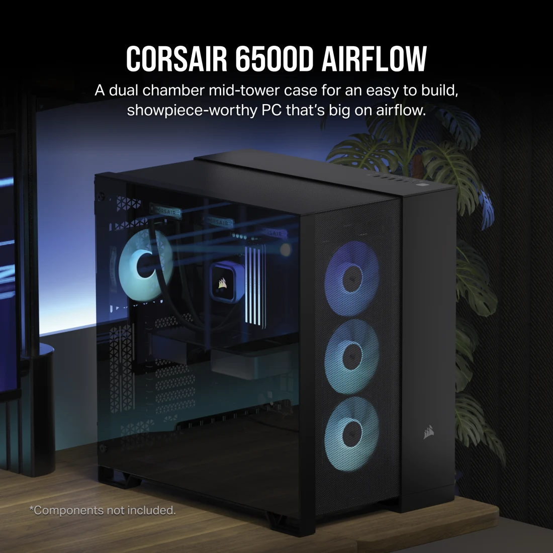 6500D AIRFLOW Mid-Tower Dual Chamber PC Case - Thumbnail 2