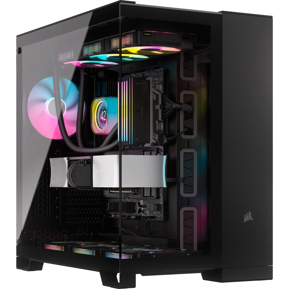 【日本未発売】 iCUE Black - Case PC Chamber Dual ATX Mid-Tower RGB 6500X LINK PCケース