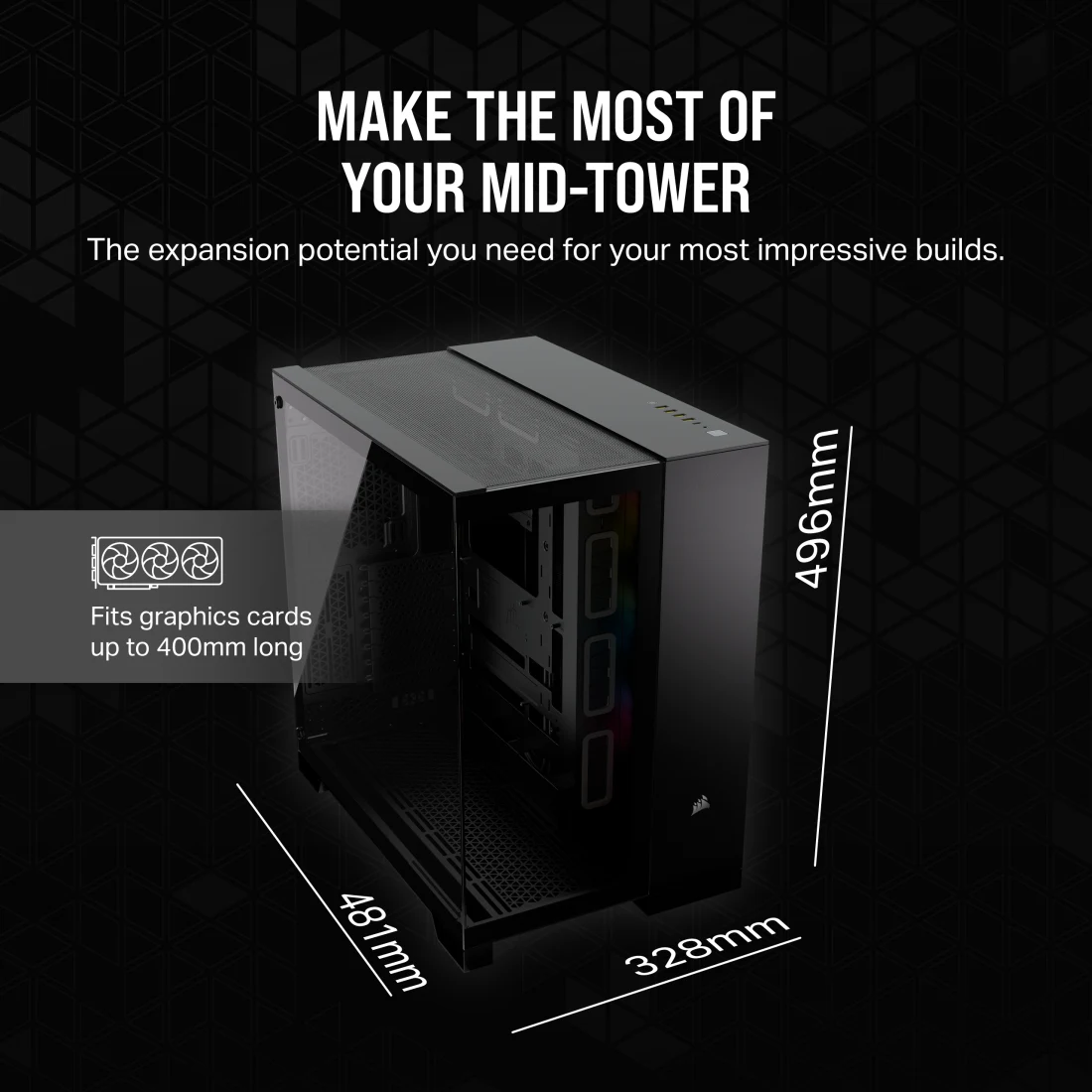 iCUE LINK 6500X RGB Mid-Tower ATX Dual Chamber PC Case - Thumbnail 5
