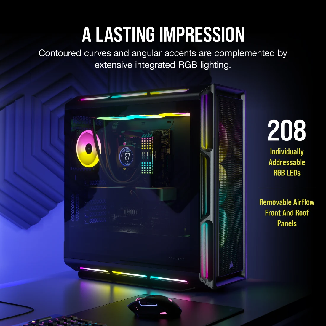 iCUE 5000T RGB Tempered Glass Mid-Tower ATX PC Case — Black