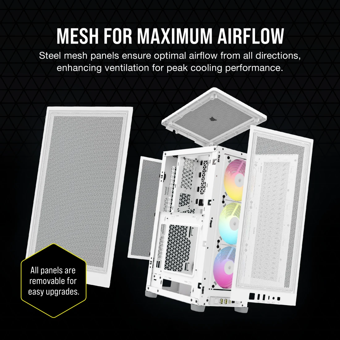 Chasis para PC Mini-ITX 2000D RGB AIRFLOW, blanco