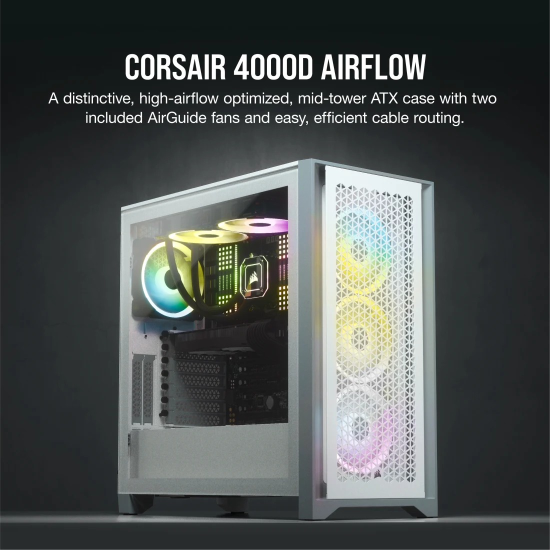 Corsair 4000D AIRFLOW Tempered Glass Mid-Tower ATX Case - Thumbnail 2