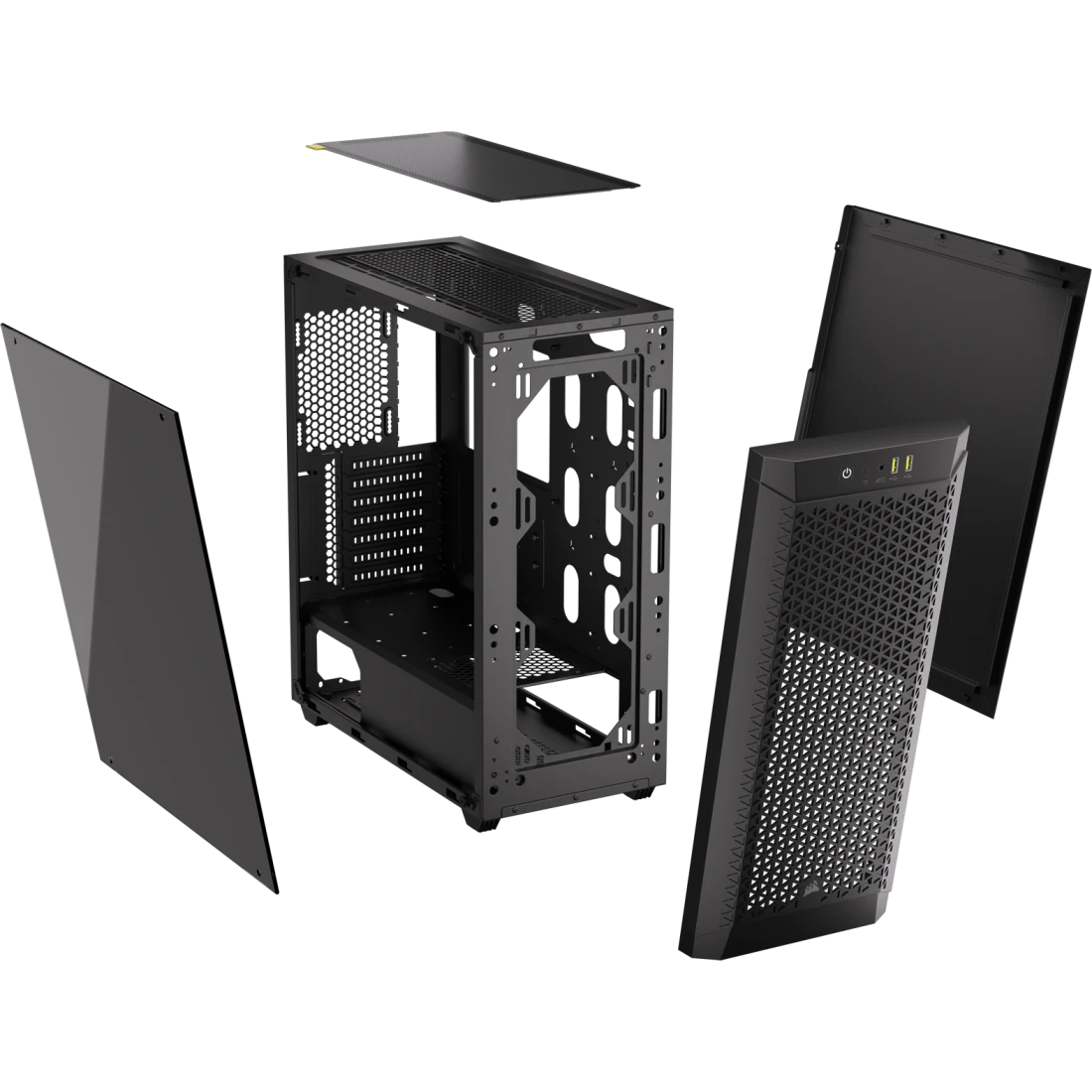 480T Airflow Tempered Glass Mid-Tower Case, Black