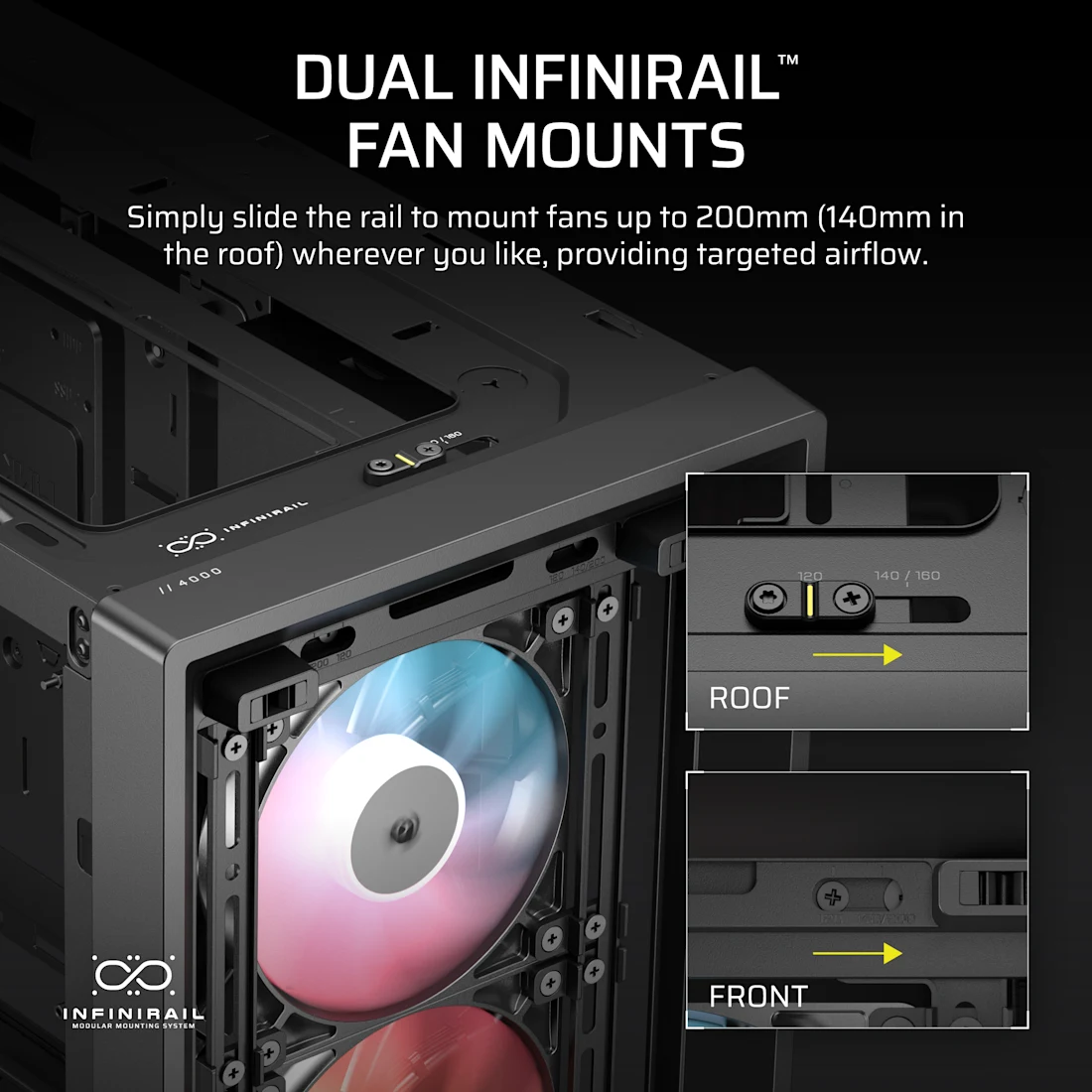 FRAME 4000D LCD RS ARGB Premium Mid-Tower PC Case - Thumbnail 3