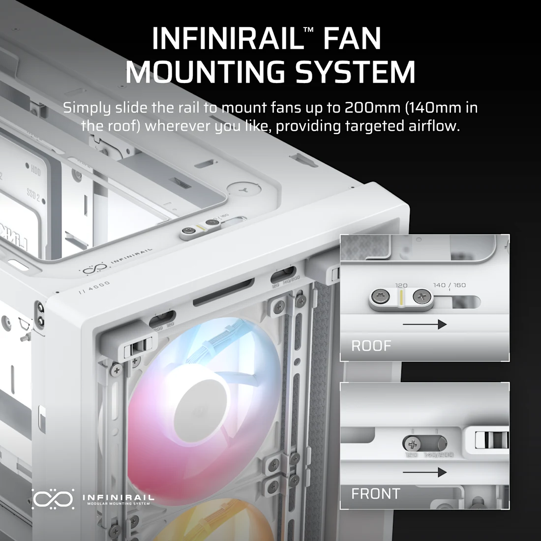 FRAME 4000D RS ARGB Modular Mid-Tower PC Case - White