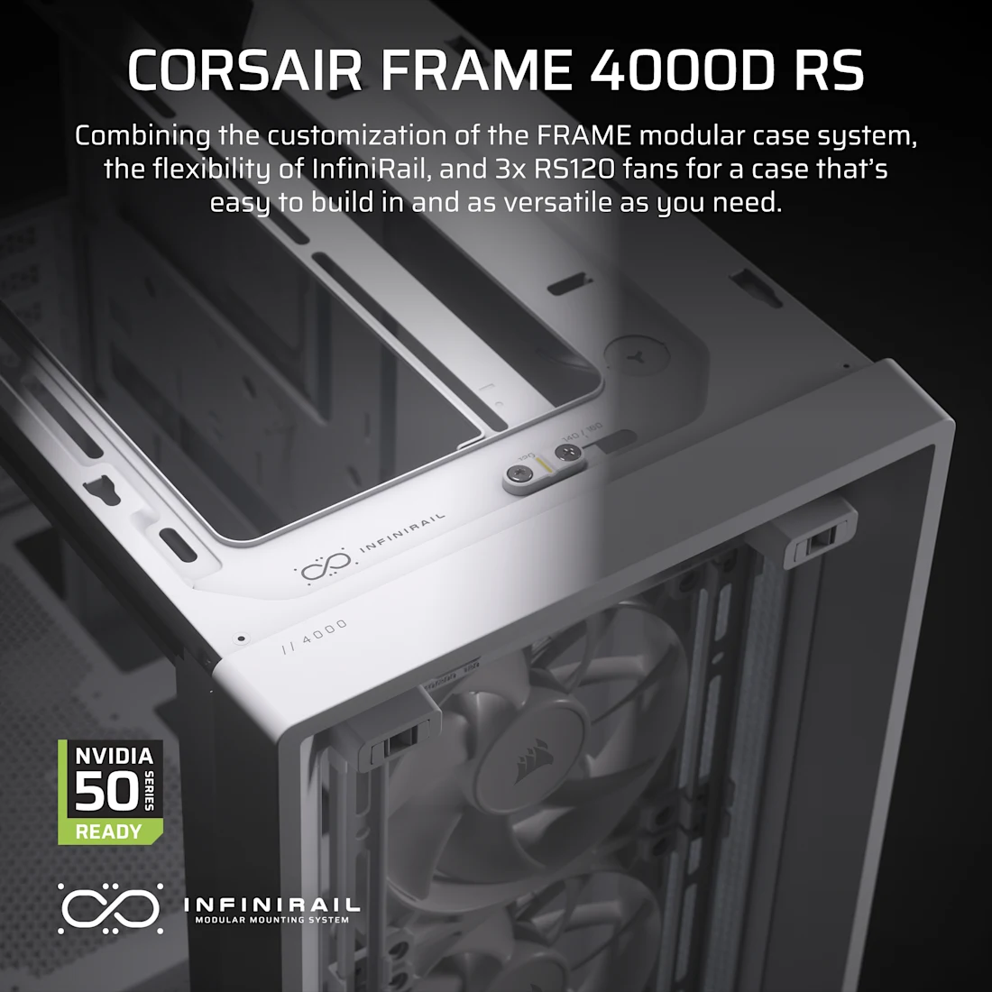 FRAME 4000D RS Modular Mid-Tower PC Case - White