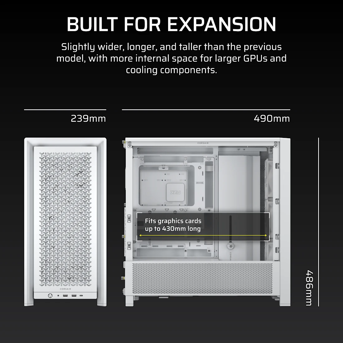 FRAME 4000D RS Modular Mid-Tower PC Case - White