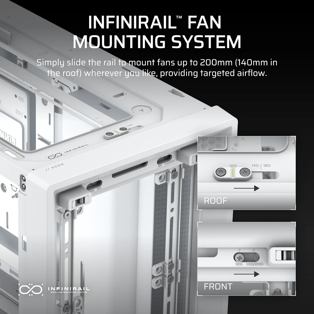 FRAME 4000D Modular Mid-Tower PC Case - White