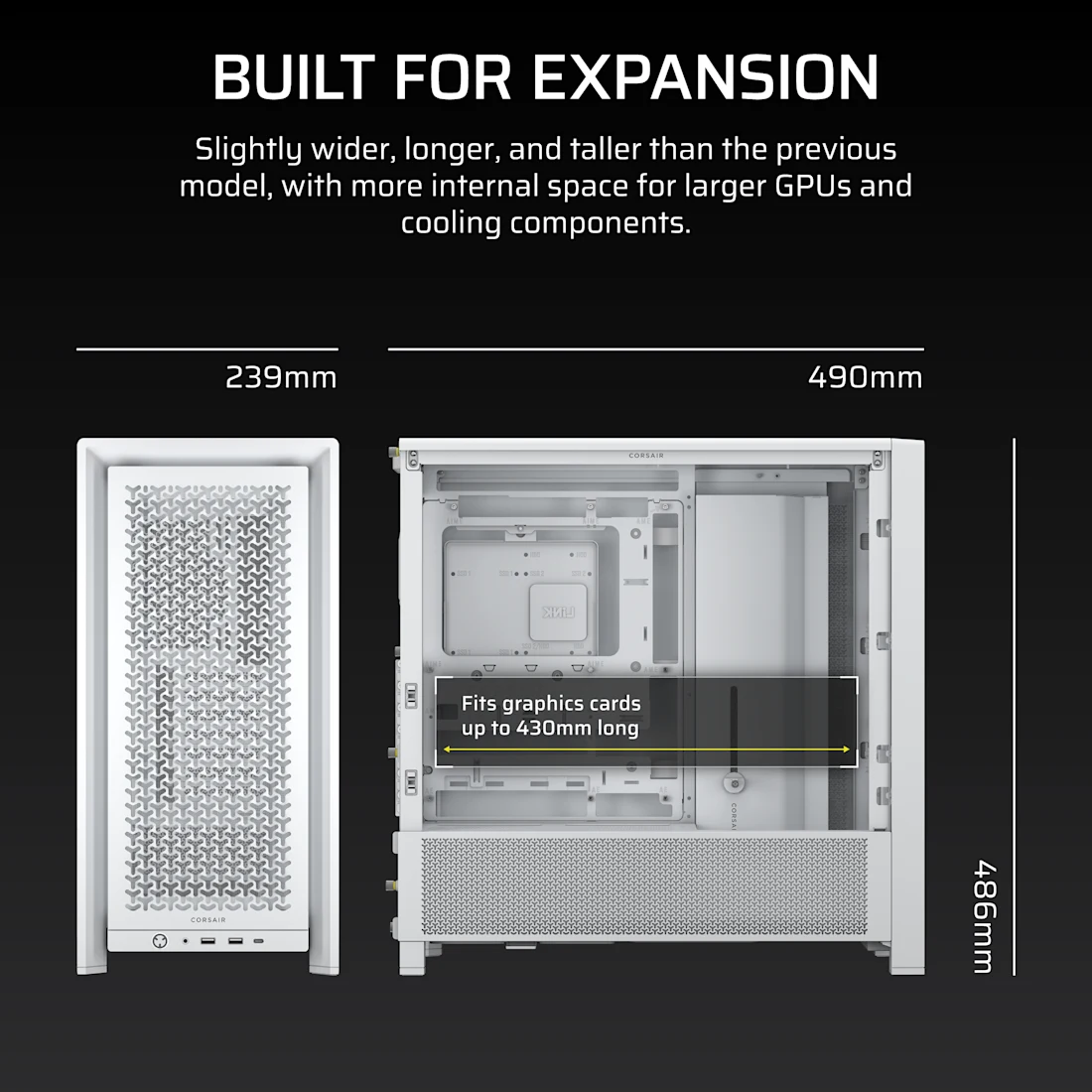 FRAME 4000D Modular Mid-Tower PC Case - White