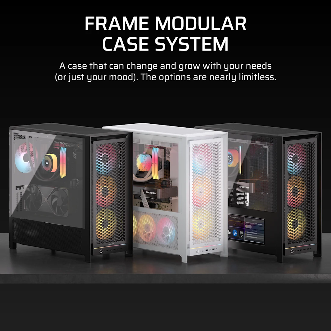 CORSAIR FRAME 5000D RS Modular High Airflow Mid-Tower PC Case - Thumbnail 5