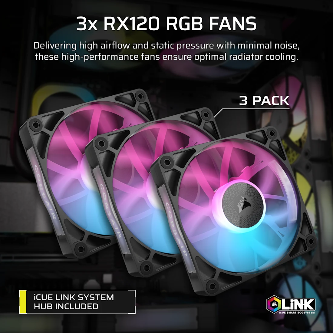 HYDRO X SERIES iCUE LINK XH505i RX 360 RGB Custom Cooling Kit - Thumbnail 3