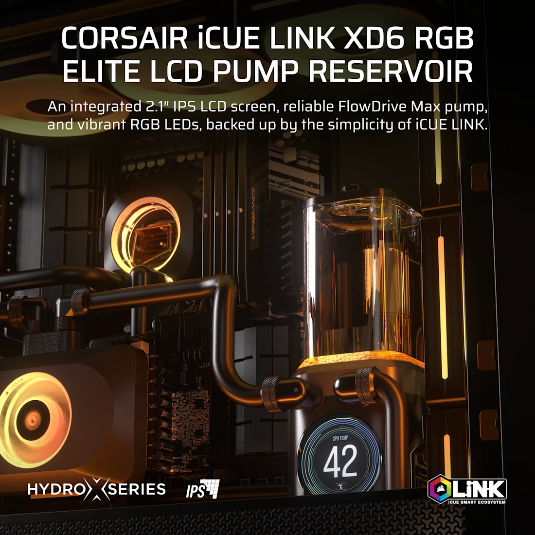 Corsair iCUE LINK XD6 RGB ELITE LCD Pump Reservoir Unit - Thumbnail 4