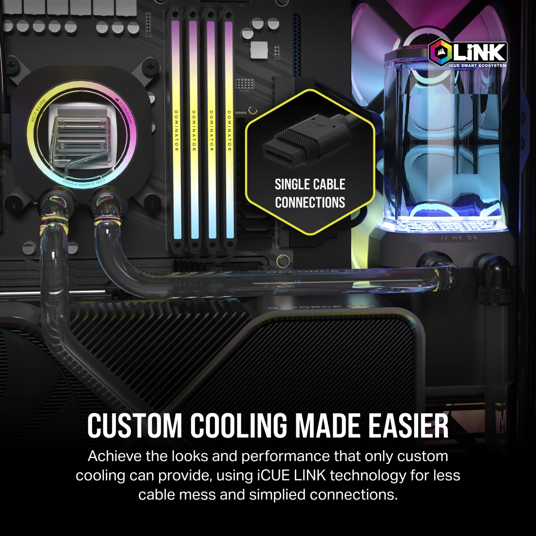 Hydro X Series iCUE LINK XH405i RGB Custom Cooling Kit - Thumbnail 5