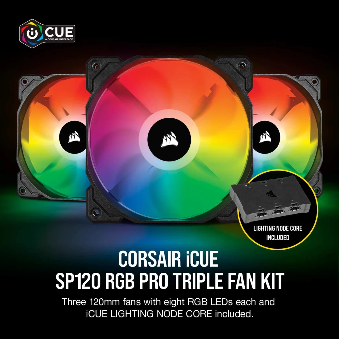 iCUE SP120 RGB PRO Performance 120mm Triple Fan Kit - Thumbnail 2