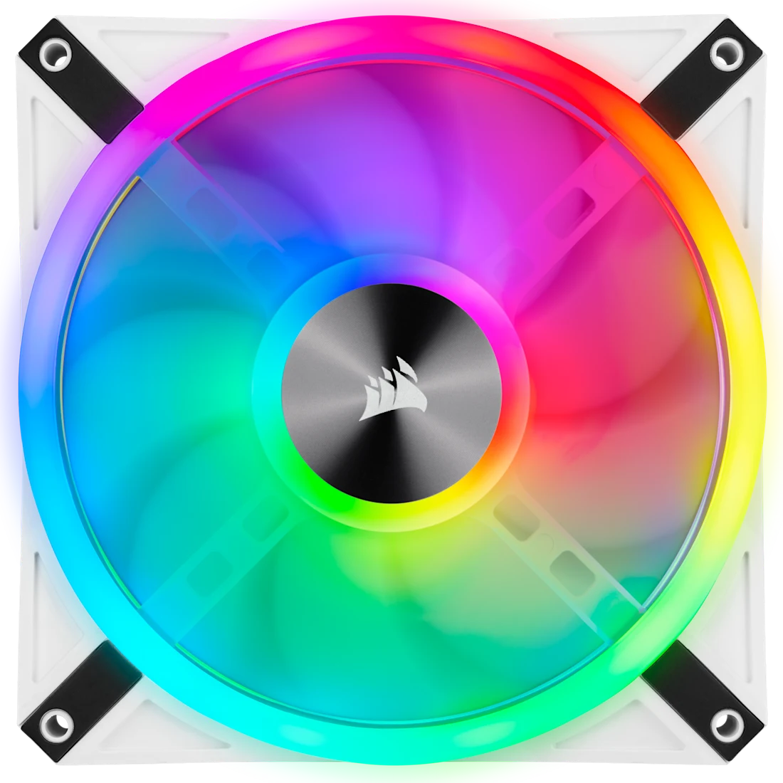 Corsair iCUE QL140 RGB 140mm PWM Dual White Fan Kit with Lighting Node CORE - Thumbnail 3