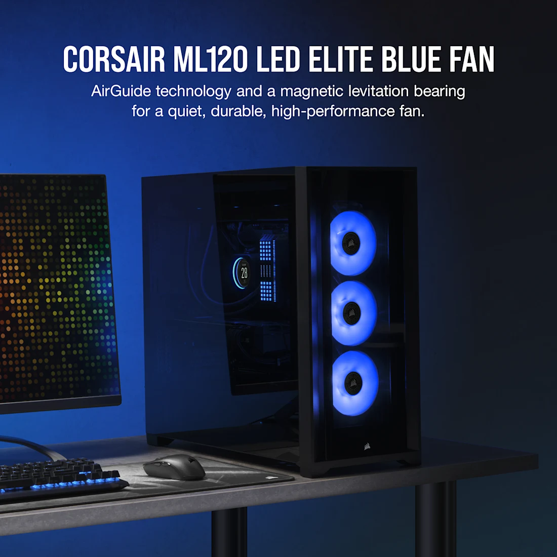 ML120 LED ELITE Blue Premium 120mm PWM Magnetic Levitation Fan