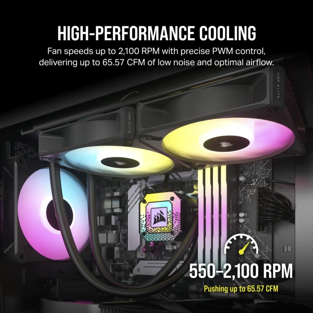 iCUE AF120 RGB ELITE 120mm PWM Fan - Thumbnail 3
