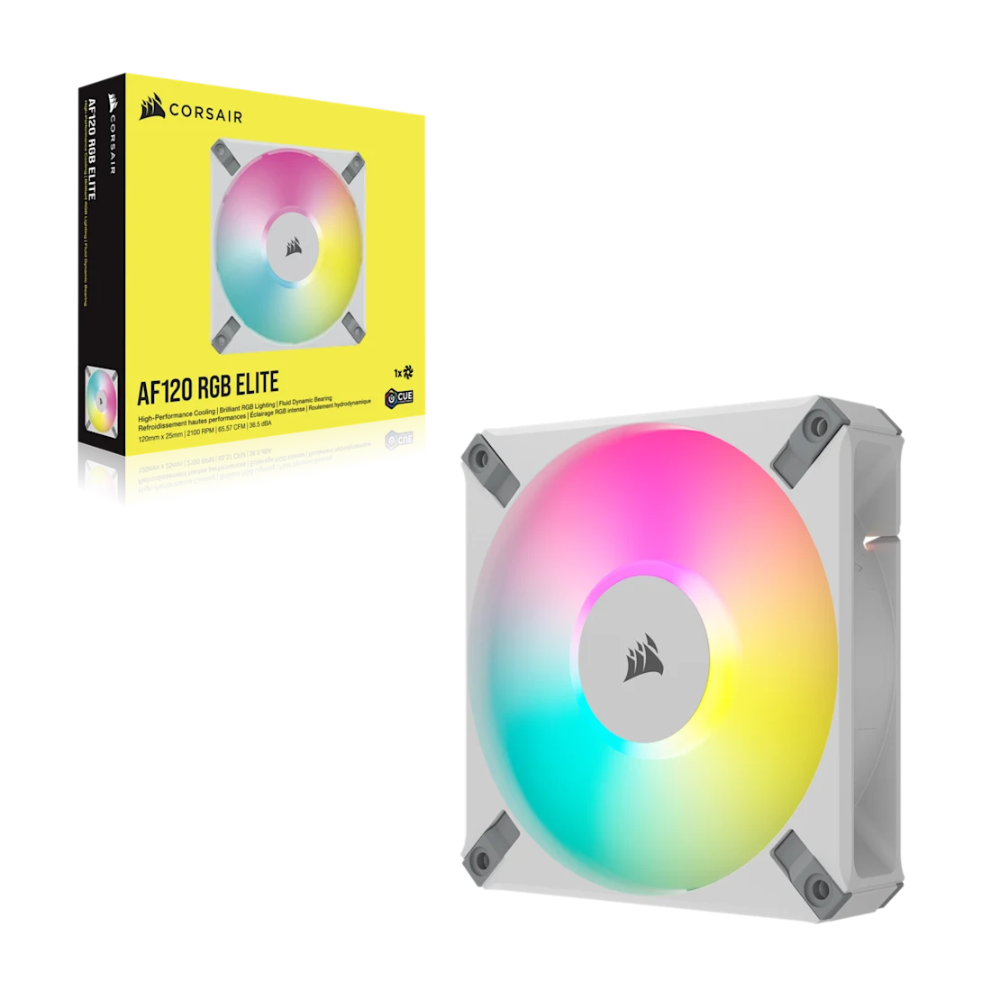 iCUE AF120 RGB ELITE 120mm PWM Fan - White