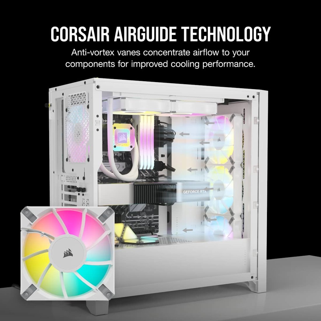 iCUE AF120 RGB ELITE 120mm PWM Triple Fan Kit - White - Thumbnail 3
