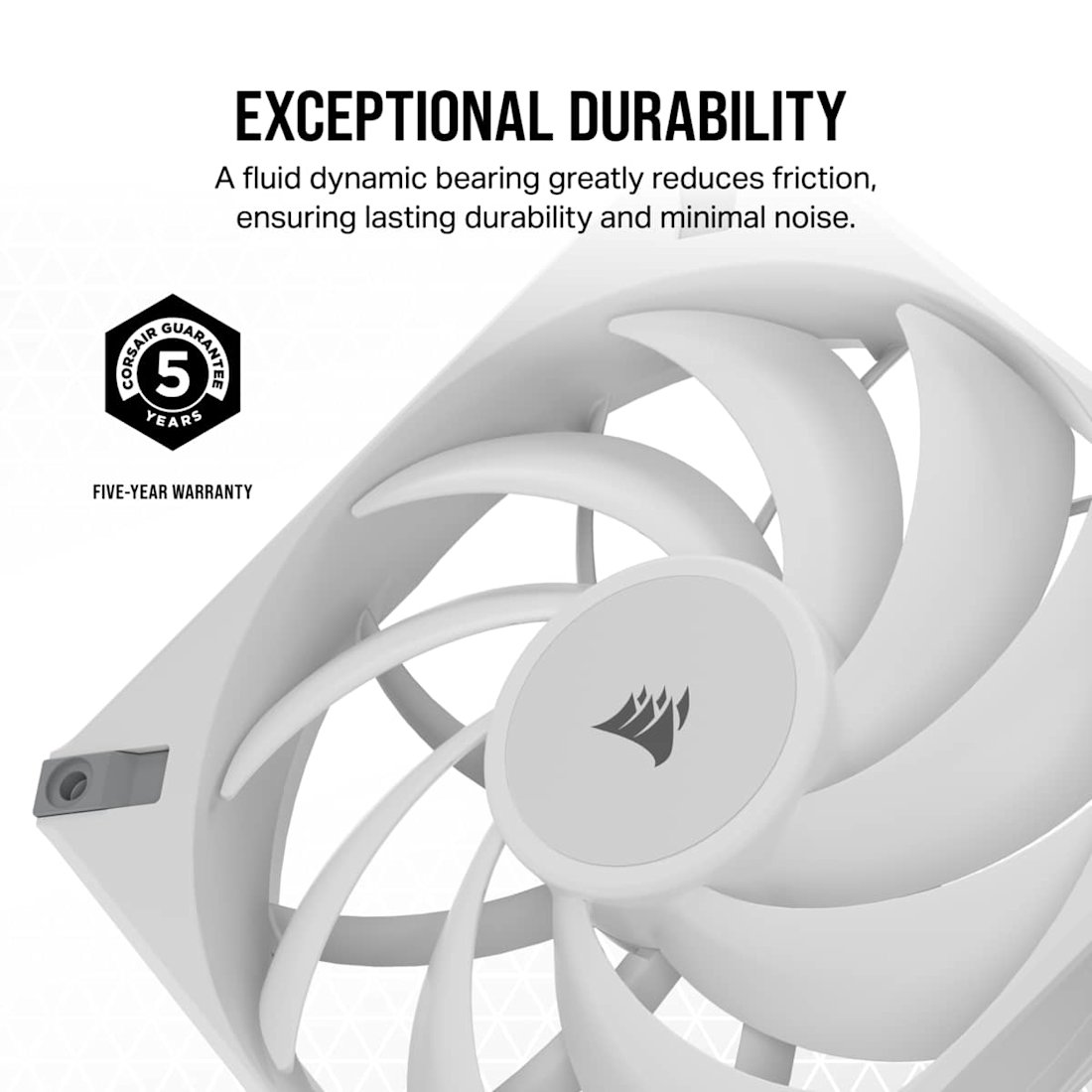 iCUE AF140 RGB ELITE 140mm PWM Fan - White - Thumbnail 4