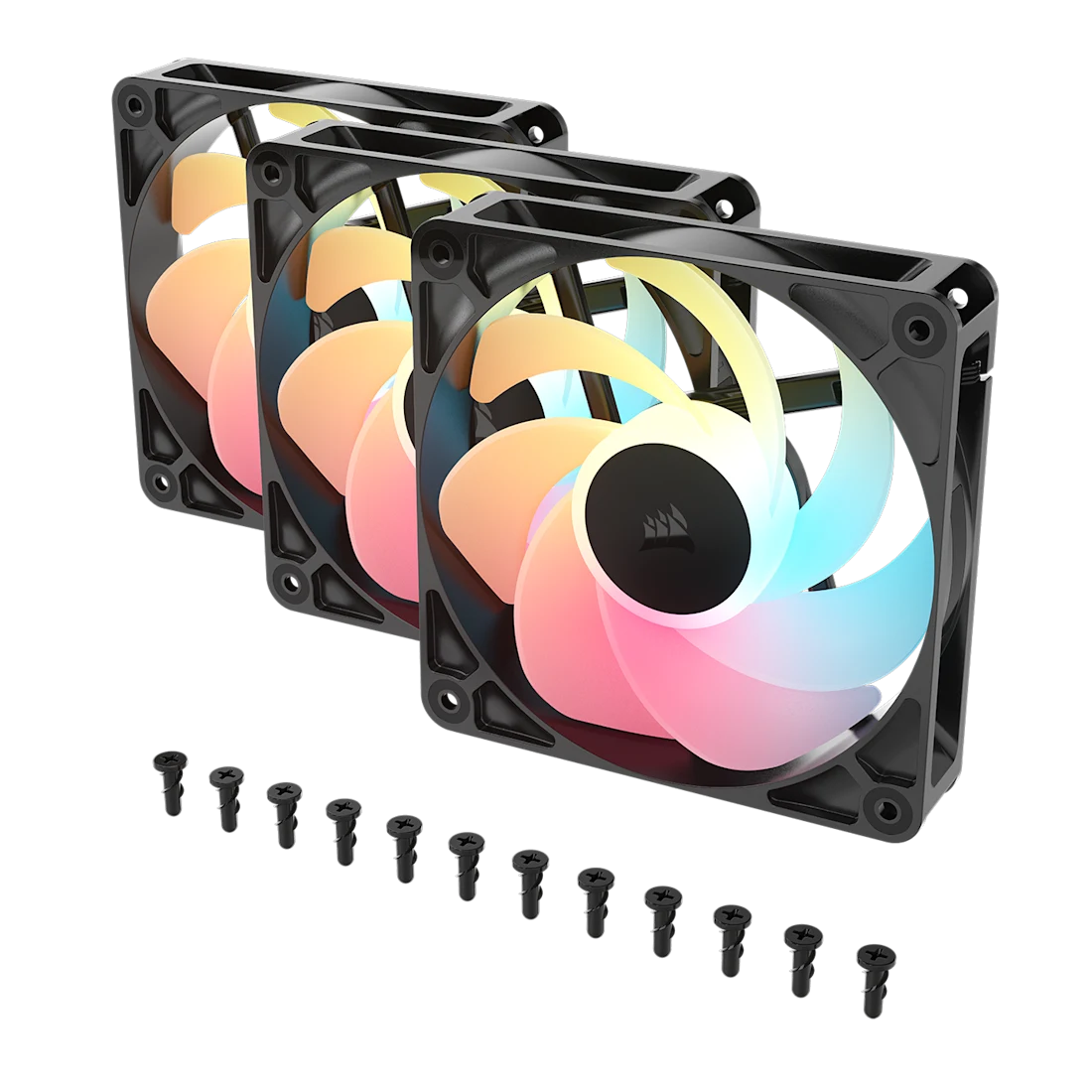 Corsair RS120-R ARGB Magnetic Dome Bearing 120mm Case Fan - Thumbnail 4