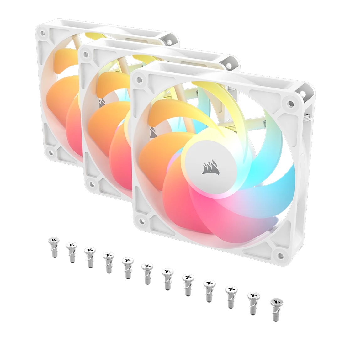 Corsair RS120-R ARGB Magnetic Dome Bearing 120mm Case Fan - White - Thumbnail 3