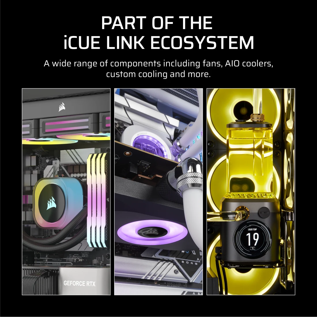 iCUE LINK RX140 MAX RGB 140mm PWM Thick Fans Starter Kit