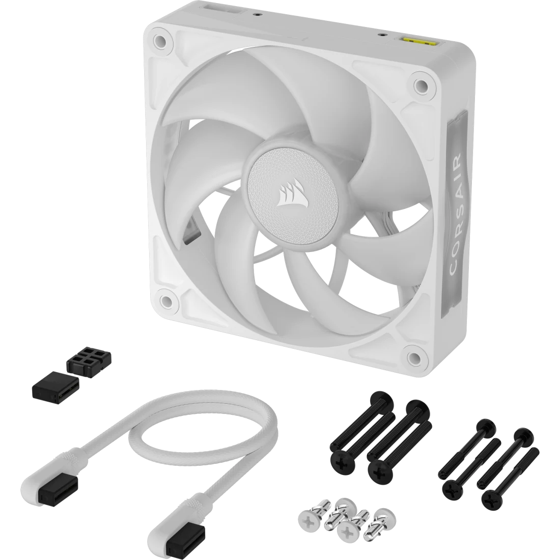 iCUE LINK RX120 MAX RGB 120mm PWM Thick Fan Expansion - White - Thumbnail 2