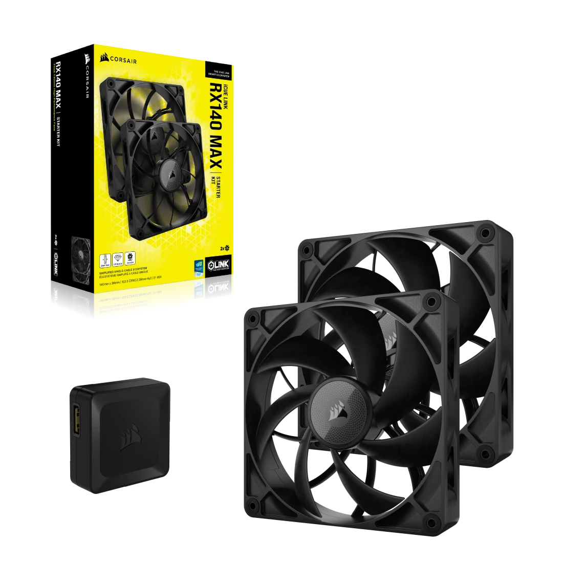 iCUE LINK RX140 MAX 140mm PWM Thick Fans Starter Kit - Thumbnail 5