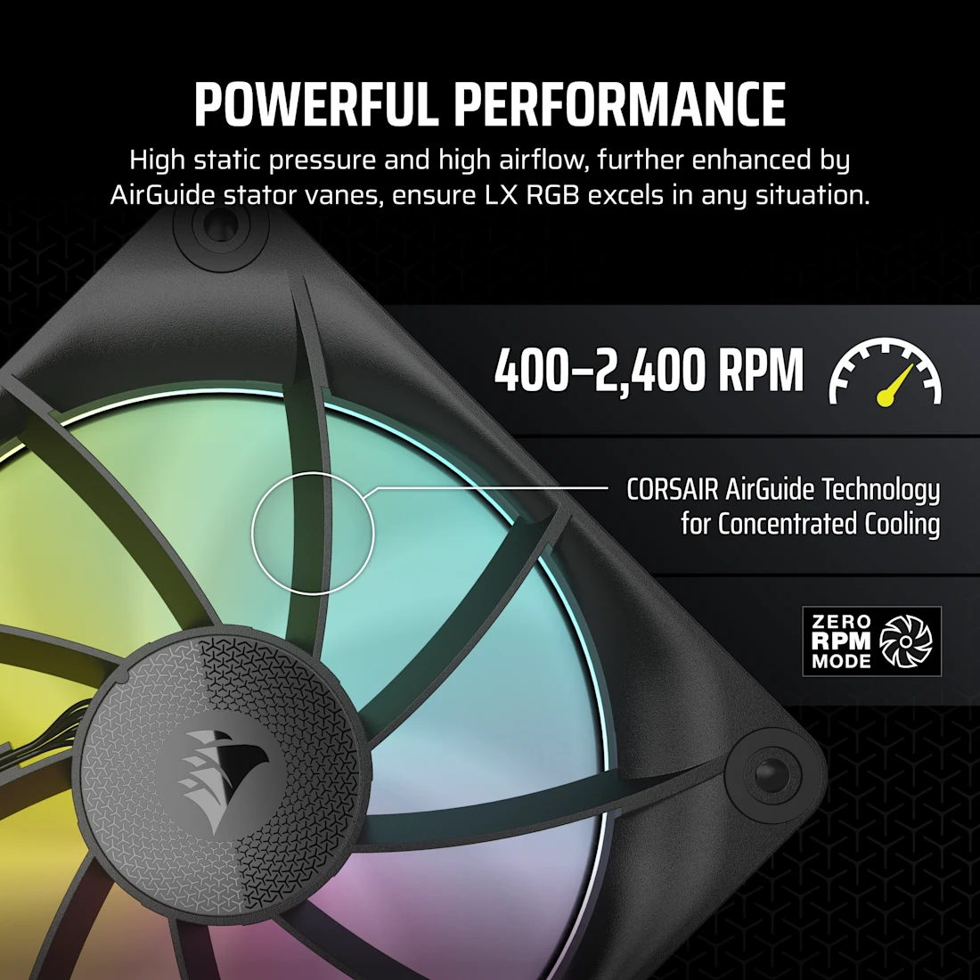 iCUE LINK LX120 RGB 120mm PWM Single Fan Expansion