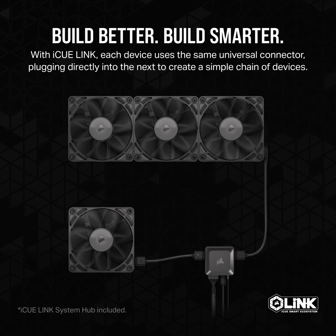 iCUE LINK RX120 120mm PWM Fan Triple Starter Kit - Thumbnail 3