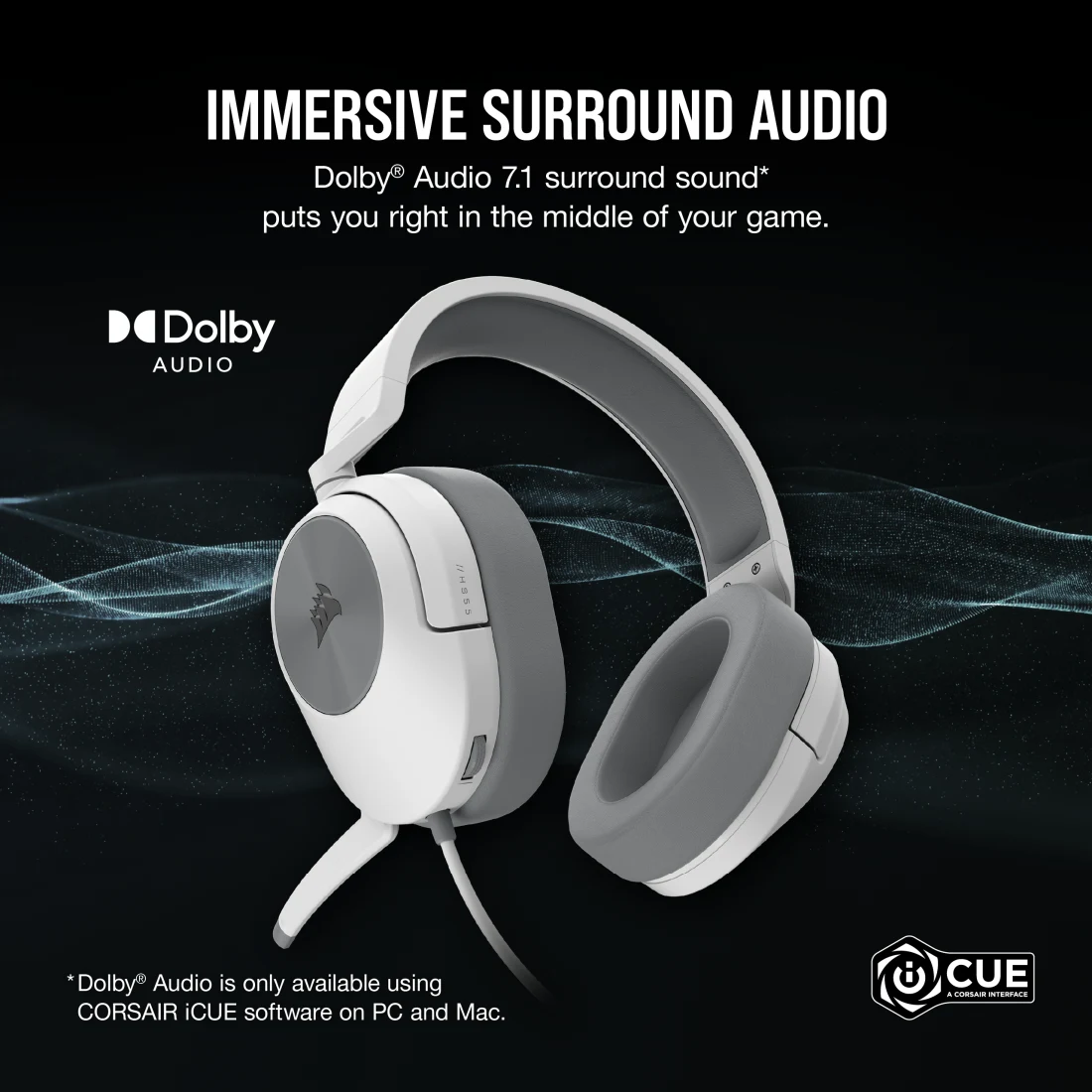 HS55 SURROUND Wired Gaming Headset - Thumbnail 4