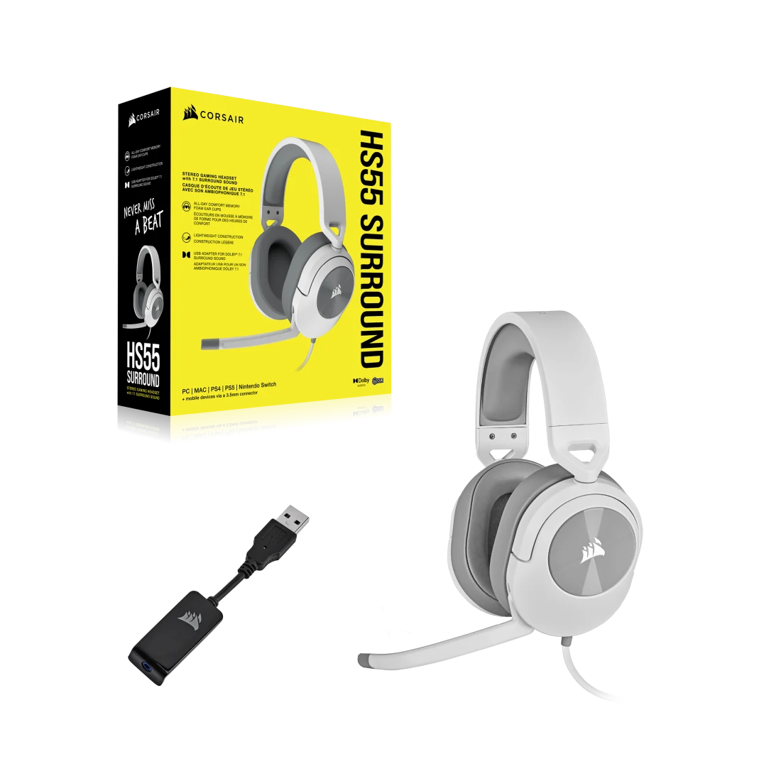 HS55 SURROUND Wired Gaming Headset - Thumbnail 5
