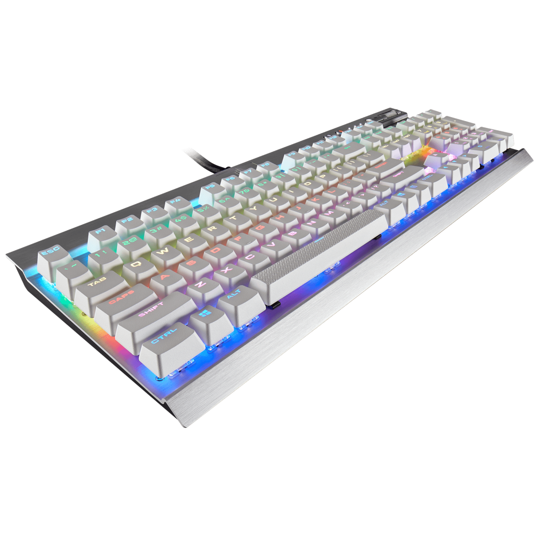 K70 RGB SE RAPIDFIRE Mechanical Gaming Keyboard with White PBT Keycaps ...