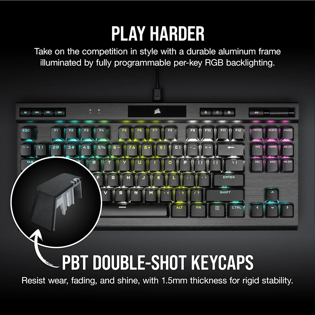 K70 RGB TKL CHAMPION SERIES Mechanical Gaming Keyboard - Thumbnail 3