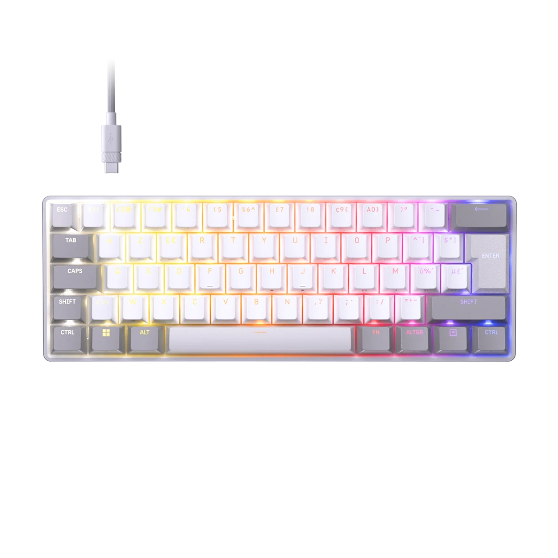 CLIPPER PRO MINI 60 Hall Effect Gaming Keyboard - White (BE)